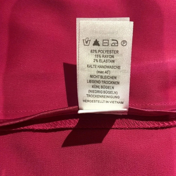 RACHEL ZOE Elegant Fuchsia Pink Open Front 3/4  RushGathered Sleeve Blazer Sz L - Picture 7 of 15